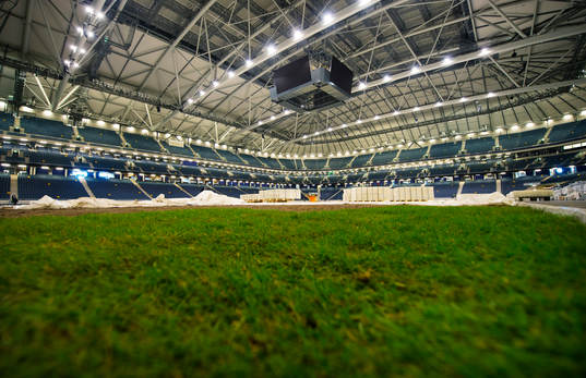 Det första gräset är lagt i Friends Arena