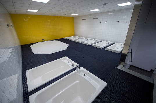Landslagets omklädningsrum i Friends Arena