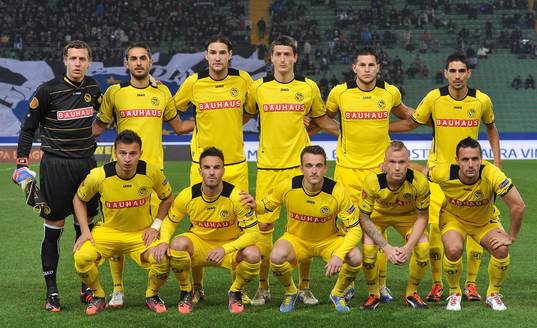 Mannschaft von YB vor dem Spiel