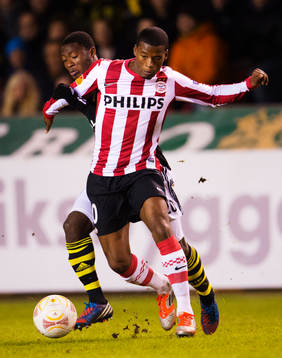 Moro Ibrahim, AIK, och Georginio Wijnaldum, PSV