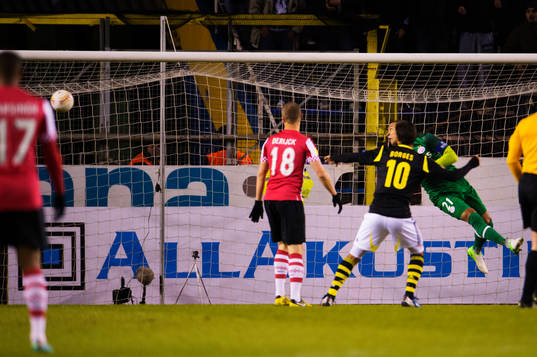 Boy Waterman, målvakt, PSV, släpper in 1-0-målet