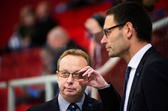 Pär Mårts, förbundskapten, och Peter Popovic,