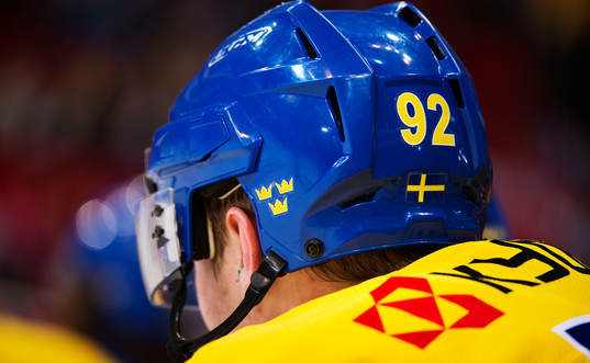Baksidan på Gabriel Landeskogs hjälm