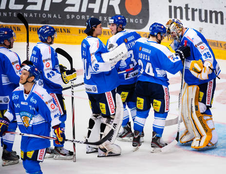 De finska spelarna visar glädje