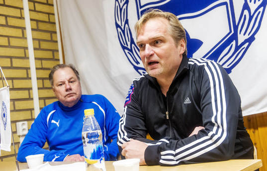Nils-Erik Persson, tränare Lund, Jörgen Petersson,