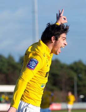 Zlatan Krizanovic, Falkenberg, gör 1-0, jubel