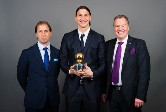 Vinnare av Guldbollen 2012, Zlatan Ibrahimovic, Paris SG.