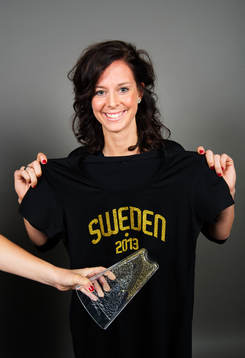 Vinnare av Diamantbollen 2012, Lotta Schelin, Lyon, med EM
