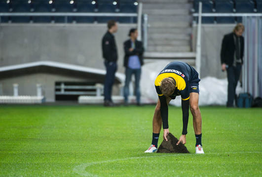 Sveriges första träning på Friends Arena. Andreas