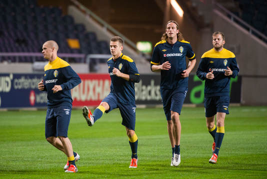 Sveriges första träning på Friends Arena. Samuel