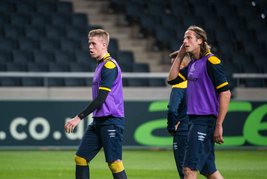 Sveriges första träning på Friends Arena. Pontus Jansson