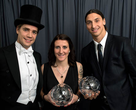 Zlatan Ibrahimovic och Anja Mittag blev utsedda till årets