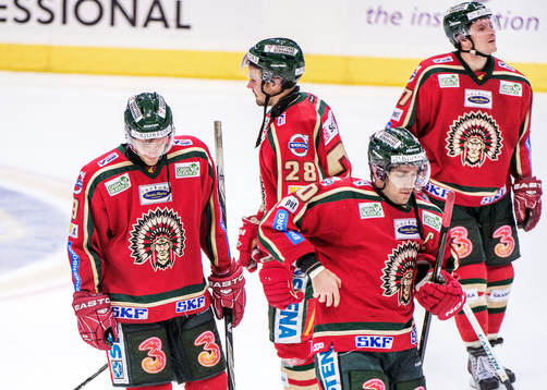 Magnus Kahnberg och Joel Lundqvist, Frölunda, deppar
