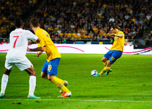 Zlatan Ibrahimovic, Sverige, skjuter in 3-2 på frispark