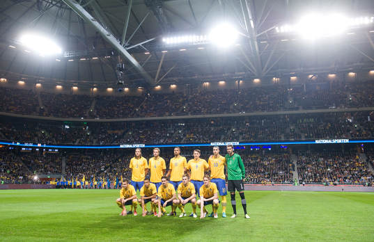 Första lagbilden Friends arena, Sverige