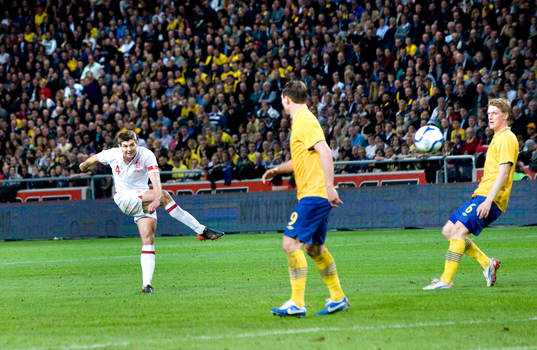 Steven Gerrard, England, skjuter, skott