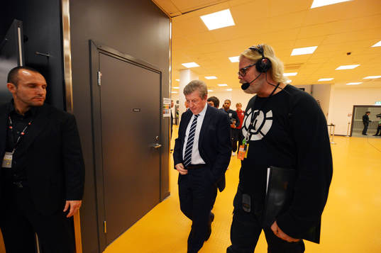 Roy Hodgson, förbundskapten, England, anländer