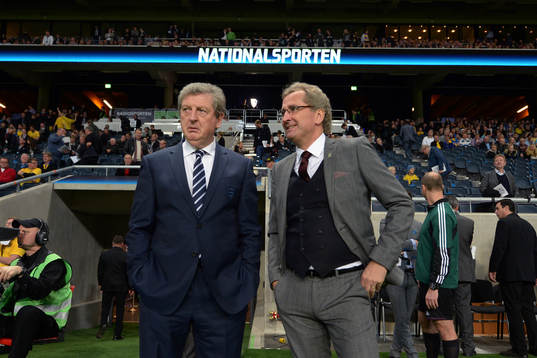Roy Hodgson, förbundskapten England. Erik Hamrén,