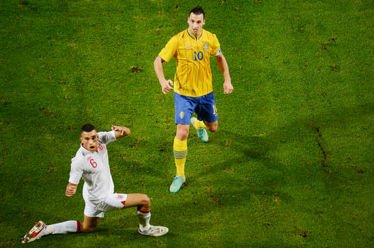 Zlatan Ibrahimovic, Sverige och Steven Caulker, England