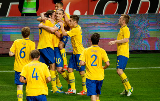 Zlatan Ibrahimovic, Sverige jubel i grupp