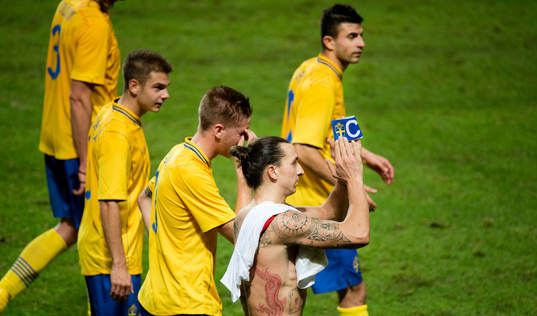 Zlatan Ibrahimovic, och Sverige tackar publiken