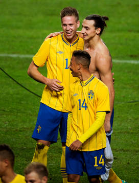 Pontus Jansson, Zlatan Ibrahimovic, Tobias Sana, Sverige