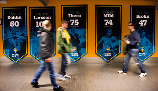 Nationalarenans hospitality klubb 94 där gamla hjältar