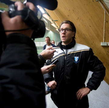 Rikard Norling, tränare Malmö FF, svarar på frågor