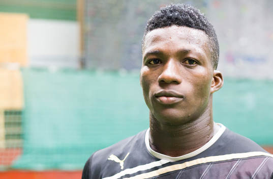 Benjamin Fadi, 17år, Ghana, provspelar för Malmö FF