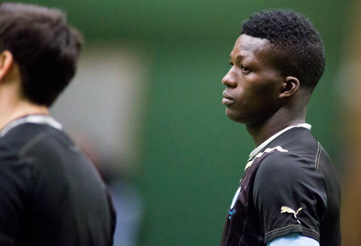 Benjamin Fadi, 17år, Ghana, provspelar för Malmö FF