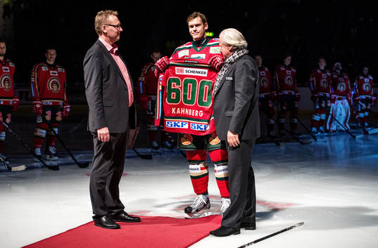 Magnus Kahnberg, Frölunda, spelar sin 600:e match Frölunda