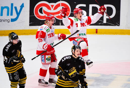 Daniel Öhrn och Jonathan Hedström, Timrå, jublar