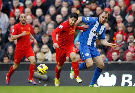 Football - Liverpool v Wigan Athletic - Barclays Premier
