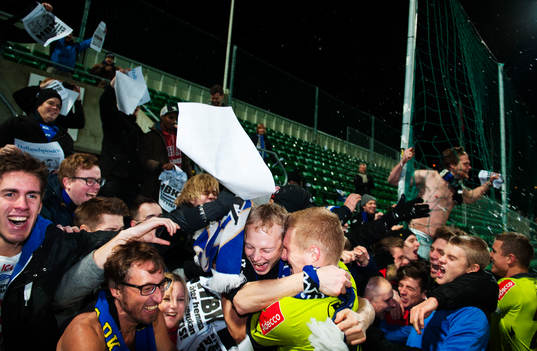 Halmstad är tillbaka i Allsvenskan. Gudjon Baldvinsson,