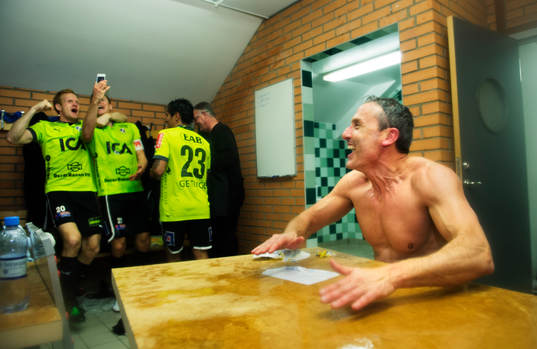 Halmstad är tillbaka i Allsvenskan. Simon Bakkioui,