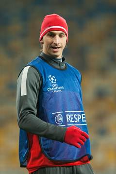 Zlatan IBRAHIMOVIC - 20.11.2012 - Entrainement du PSG a Kiev