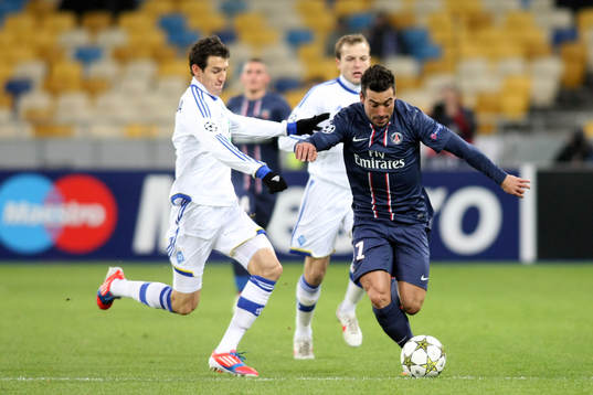 DANILO SILVA / EZEQUIEL LAVEZZI - 21.11.2012 - Dinamo Kiev