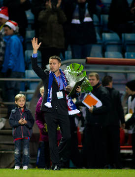 Erik Wahlstedt, Helsingborg, tackas av