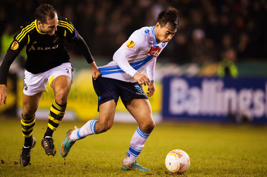 Nicklas Backman, AIK, drar i Eduardo Vargas, Napoli