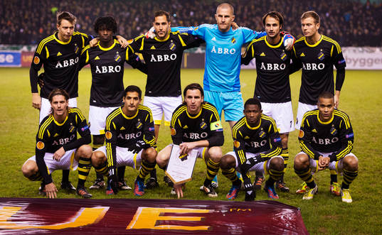 Laguppställning AIK, övre raden från vänster: Viktor