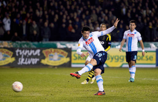 Blerim Dzemaili, Napoli gör 0-1 målet