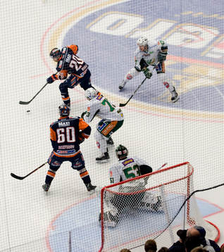 Översikt, mål, målkasse, målvakt, spelare, puck