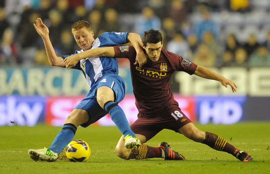 Football - Wigan Athletic v Manchester City - Barclays