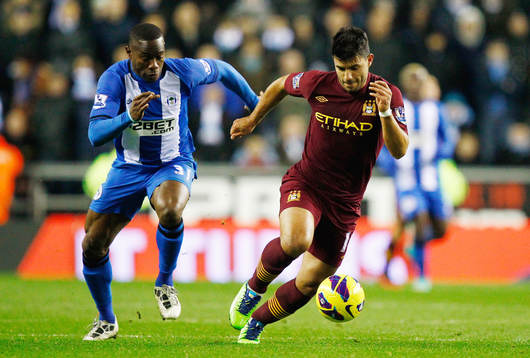 Football - Wigan Athletic v Manchester City - Barclays