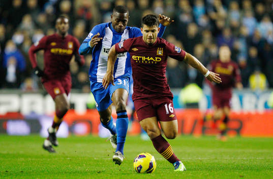 Football - Wigan Athletic v Manchester City - Barclays