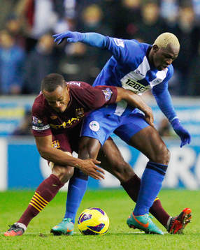 Football - Wigan Athletic v Manchester City - Barclays