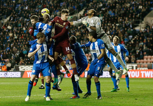 Football - Wigan Athletic v Manchester City - Barclays