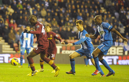 Football - Wigan Athletic v Manchester City - Barclays