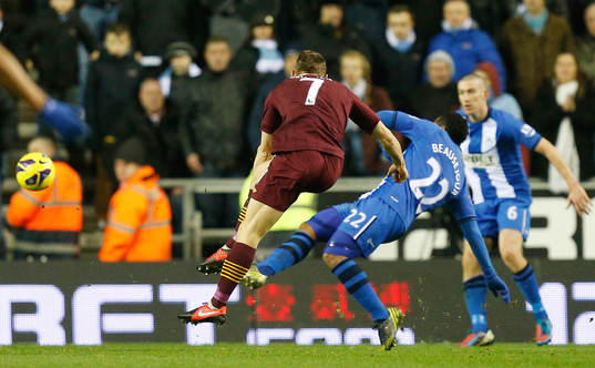 Football - Wigan Athletic v Manchester City - Barclays