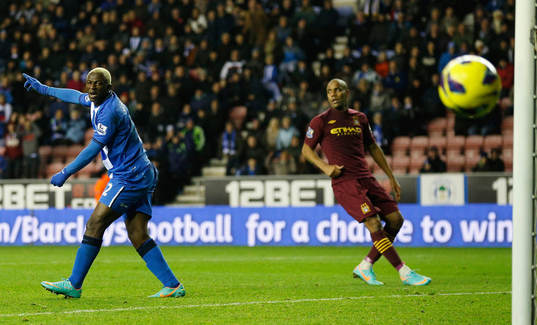 Football - Wigan Athletic v Manchester City - Barclays